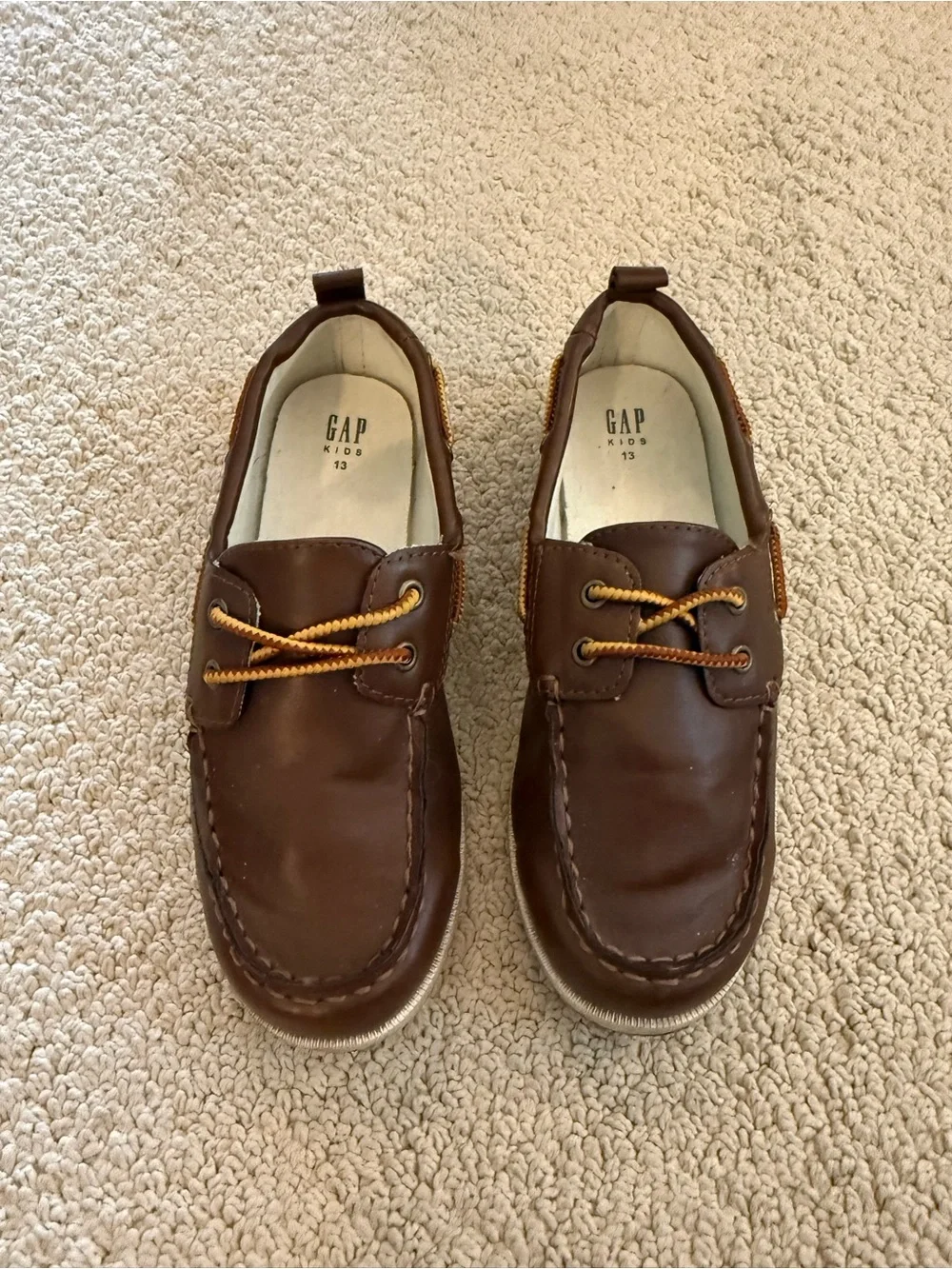 GAP Kids Brown Leather Boat Shoes